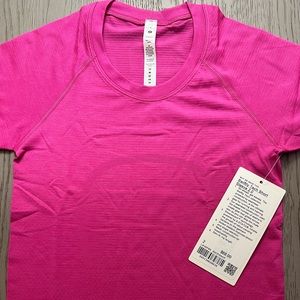 Sonic pink swiftly tech short sleeve shirt size 2